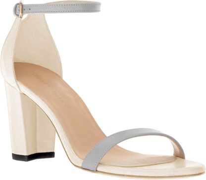 Stuart Weitzman - Nearly Nude Nappa Calfskin Sandals - Heeled Elegance