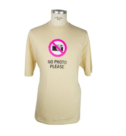 Diego Venturino - Beige Cotton Designer Statement Tee