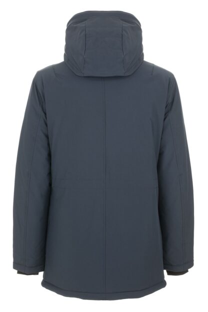 Fred Mello - Sleek Blue Hooded Parka with Chic Design