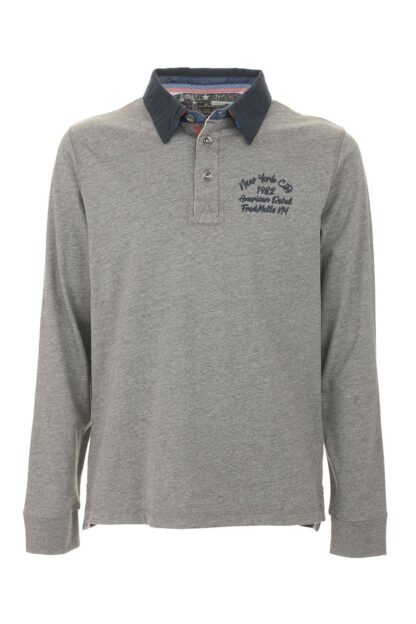 Fred Mello - Elegant Gray Cotton Polo Shirt