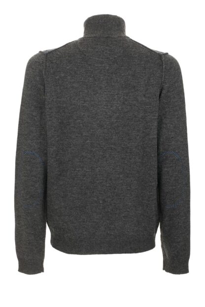 Fred Mello - Elegant Wool Blend Zip Sweater with High Collar