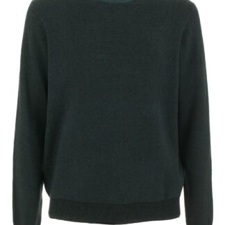 Fred Mello - Chic Melange Blue Crewneck Sweater for Men