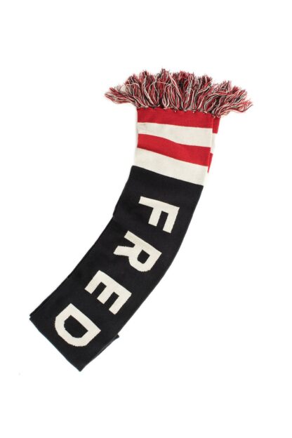 Fred Mello - Multicolor Fringe Logo Scarf in Wool Blend