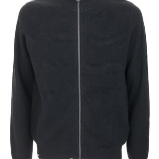 Fred Mello - Sleek Black Zip-Up Cotton Blend Jacket