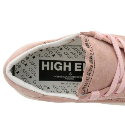 Golden Goose - Chic Pink Leather Sneakers with Rubber Sole