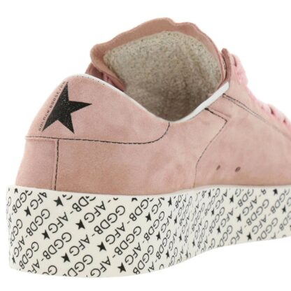 Golden Goose - Chic Pink Leather Sneakers with Rubber Sole