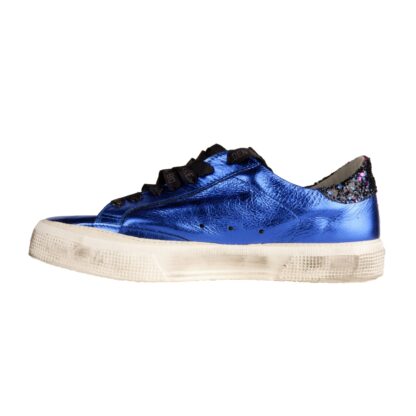 Golden Goose - Elegant Blue Glitter High-End Sneakers