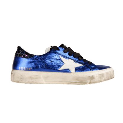 Golden Goose - Elegant Blue Glitter High-End Sneakers