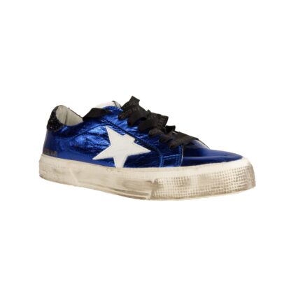 Golden Goose - Elegant Blue Glitter High-End Sneakers