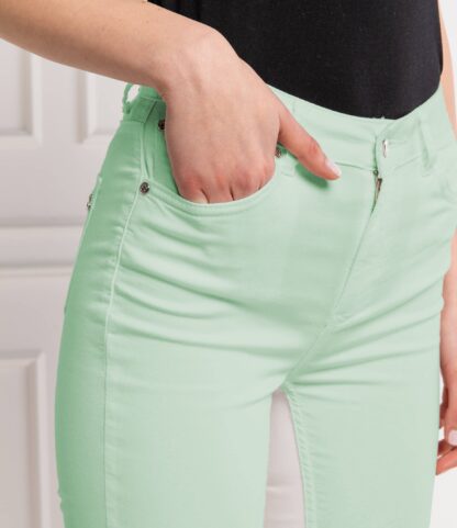 Silvian Heach - Chic Light Green Slim Fit Women's Jeans