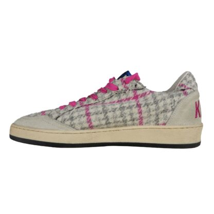 Golden Goose - Chic Check Motif Leather Sneakers