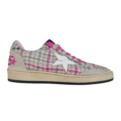 Golden Goose - Chic Check Motif Leather Sneakers