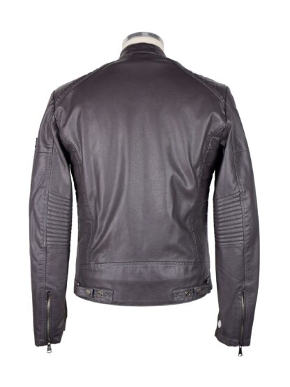 Yes Zee - Sleek Dark Grey Eco-Leather Jacket