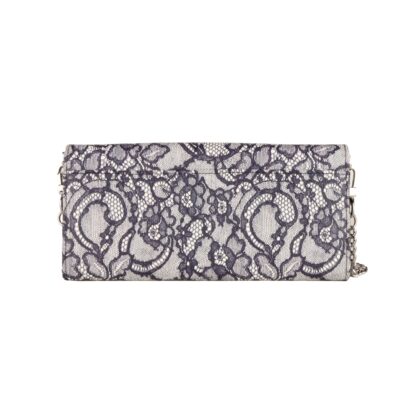 Blumarine - Elegant Blue Lace Effect Shoulder Bag