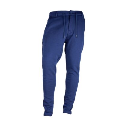 Yes Zee - Sleek Cotton Blend Sweatpants in Blue