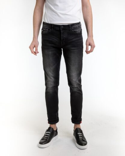 Yes Zee - Sleek Black Cotton Fade Jeans