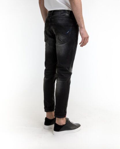 Yes Zee - Sleek Black Cotton Fade Jeans