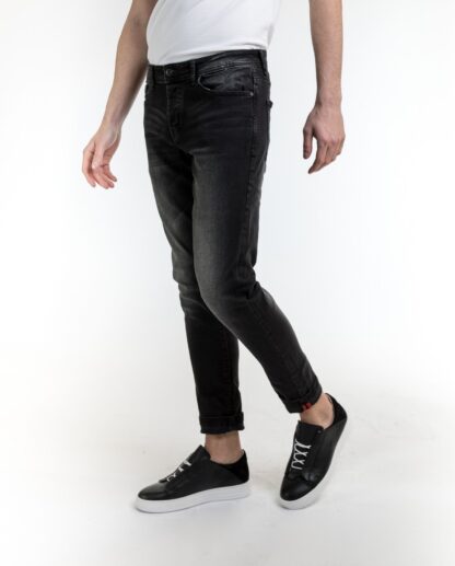 Yes Zee - Sleek Black Cotton Fade Jeans