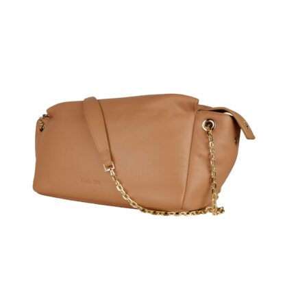 Patrizia Pepe - Elegant Beige Calfskin Shoulder Bag