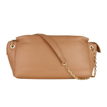 Patrizia Pepe - Elegant Beige Calfskin Shoulder Bag