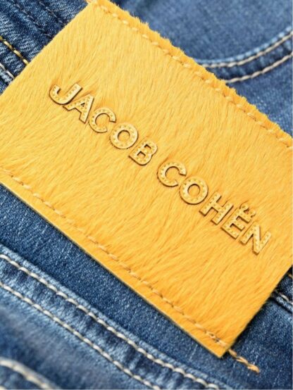 Jacob Cohen - Blue Slim Fit Jeans with Yellow Stitch Detail