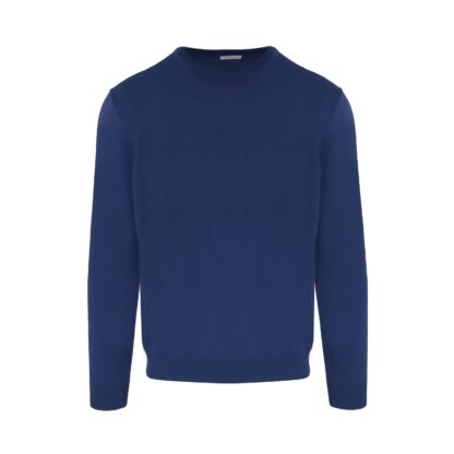 Malo - Elegant Cashmere Roundneck Sweater in Blue