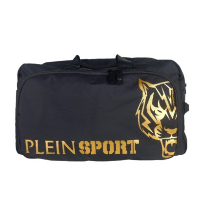 Plein Sport - Elegant Black Duffle with Golden Accents