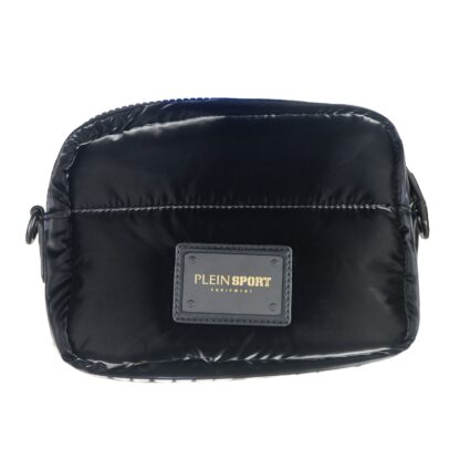 Plein Sport - Sleek Black Crossbody Bag with Iconic Logo