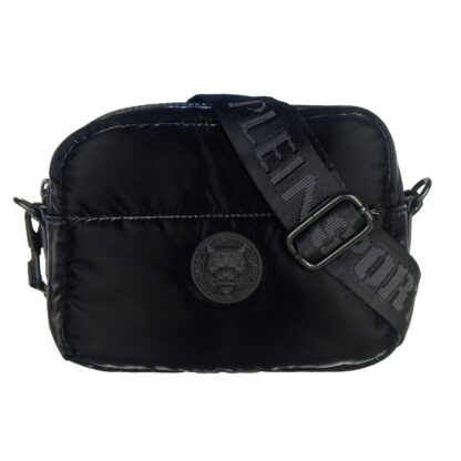 Plein Sport - Sleek Black Crossbody Bag with Iconic Logo