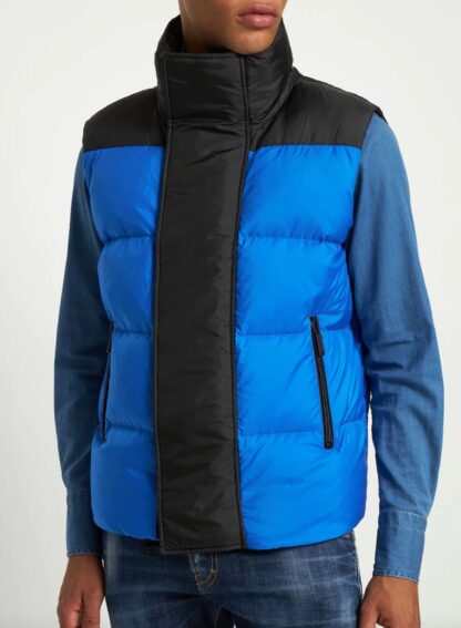 Dsquared² - Elegant Blue and Black Men's Puffer Vest