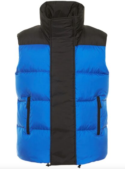 Dsquared² - Elegant Blue and Black Men's Puffer Vest