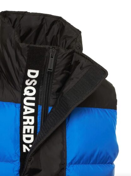 Dsquared² - Elegant Blue and Black Men's Puffer Vest