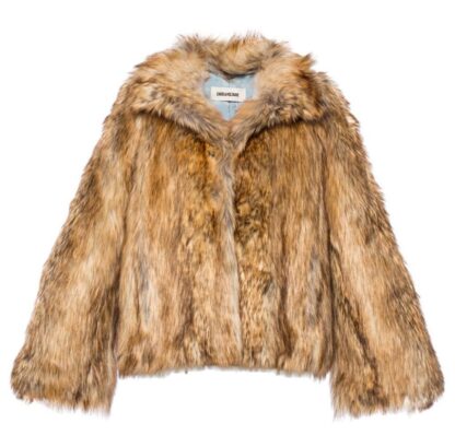 Zadig & Voltaire - Eco Luxe Brown Faux Fur Jacket