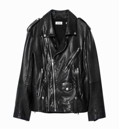 Zadig & Voltaire - Elegant Studded Lamb Leather Jacket