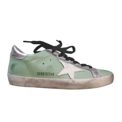 Golden Goose - Elegant Green Leather Sneakers for Women