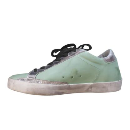 Golden Goose - Elegant Green Leather Sneakers for Women