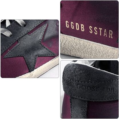 Golden Goose - Dark Violet Italian Sneakers with Suede Accents