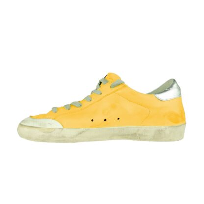 Golden Goose - Sunshine Yellow Leather Sneakers with Silver Accents