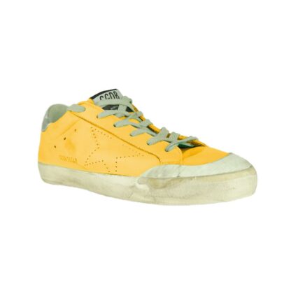 Golden Goose - Sunshine Yellow Leather Sneakers with Silver Accents