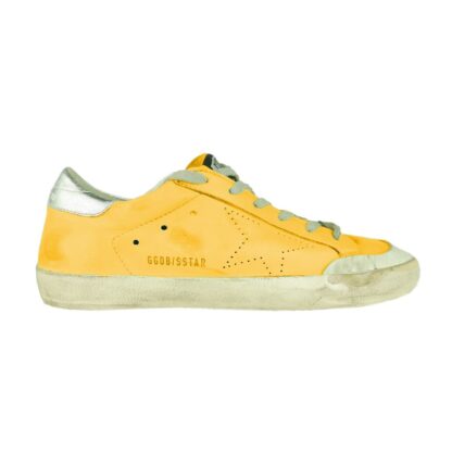 Golden Goose - Sunshine Yellow Leather Sneakers with Silver Accents