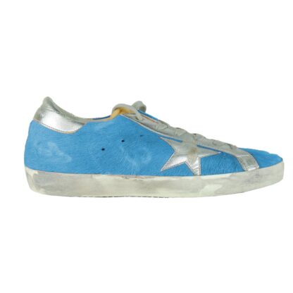 Golden Goose - Elegant Light Blue Pony Sneakers