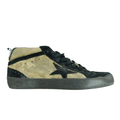 Golden Goose - Sleek Black and Beige Suede Sneakers