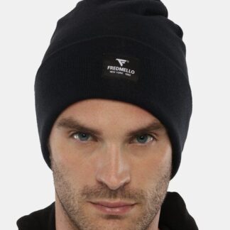 Fred Mello - Sleek Blue Urban Hat with Logo Accent