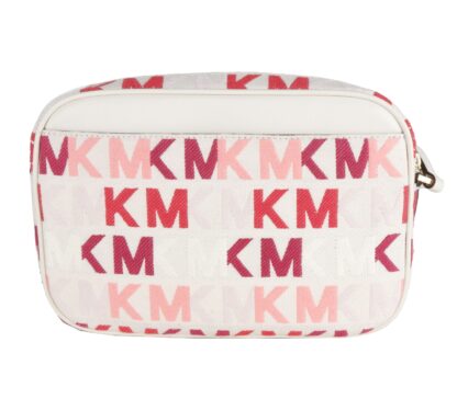 Michael Kors - Chic White Crossbody Bag with Pink & Red Accents