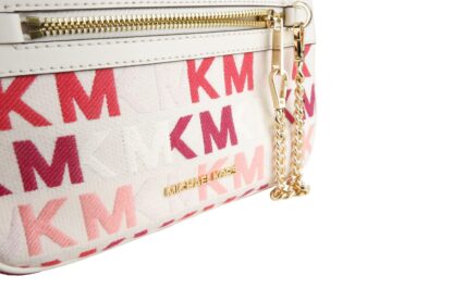 Michael Kors - Chic White Crossbody Bag with Pink & Red Accents