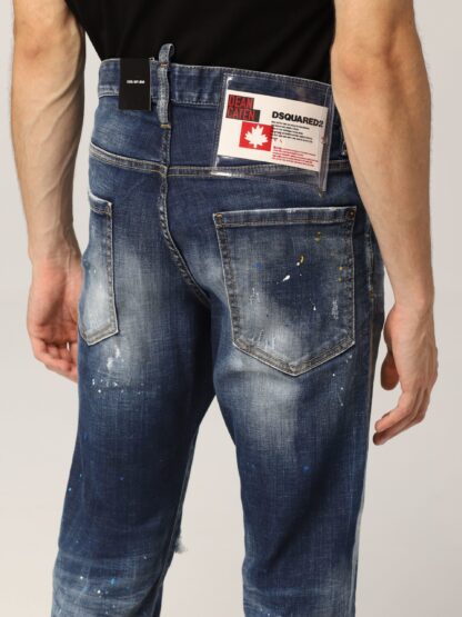 Dsquared² - Slim Fit Distressed Denim with Paint Detail