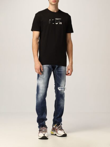 Dsquared² - Slim Fit Distressed Denim with Paint Detail