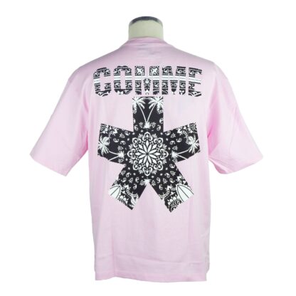 Comme Des Fuckdown - Graphic Print Crew Neck Men's Tee - Pink