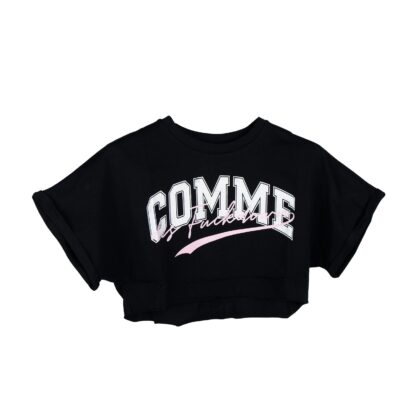 Comme Des Fuckdown - Iconic Cotton Logo Tee In Black