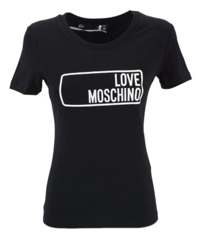 Love Moschino - Elegant Cotton Tee with Chic Logo Print